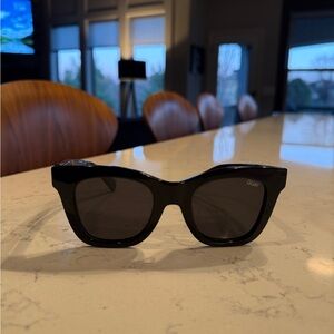 Quay Australia After Hours 51mm Polarized Shiny Black Sunglasses
